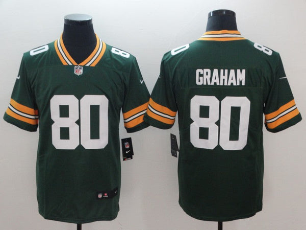 Men's Green Bay Packers Jimmy Graham #80 Green Game Jersey