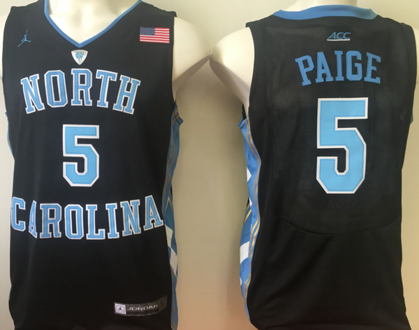 Men's North Carolina Tar Heels Marcus Paige #5 Black Player Game Jersey