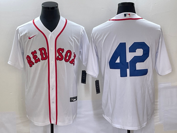 Men's Boston Red Sox #42 White 2023 Jackie Robinson Day Authentic Jersey