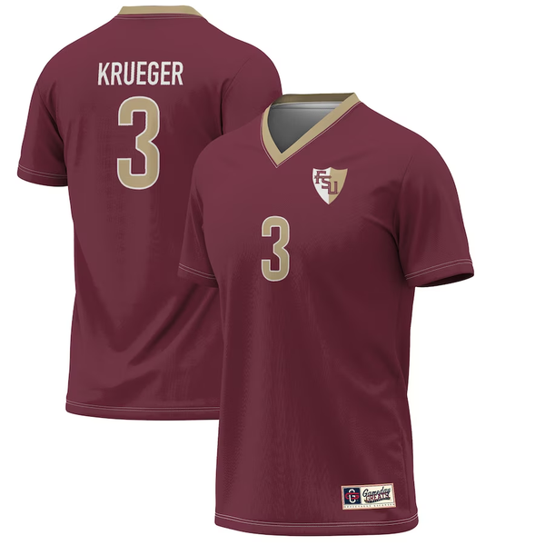 Men's Florida State Seminoles Casey Krueger #3 Garnet Alumni Jersey