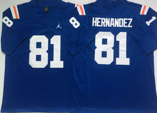 Men's Florida Gators Aaron Hernandez #81 Royal Replica Jersey