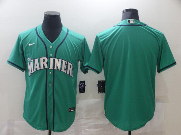 Men's Seattle Mariners Aqua Alternate Replica Blank Jersey