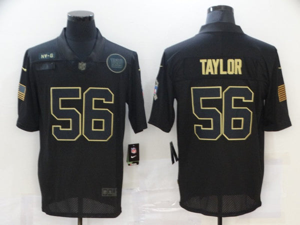 Men's New York Giants Lawrence Taylor #56 Black Player Game Jersey