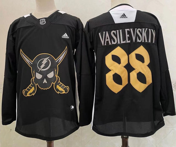 Men's Tampa Bay Lightning Andrei Vasilevskiy #88 Black Player Game Jersey