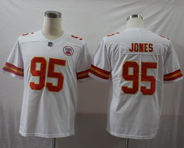 Men's Kansas City Chiefs Chris Jones #95 White Game Jersey