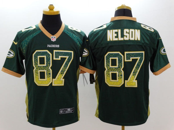 Men's Green Bay Packers Jordy Nelson #87 Green Game Jersey