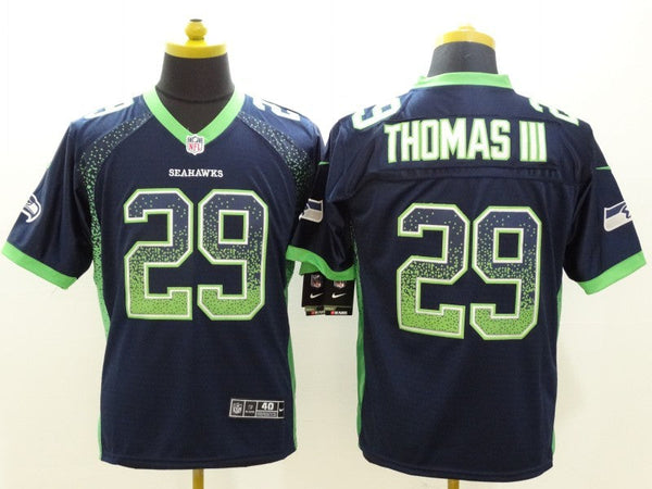 Men's Seattle Seahawks Earl Thomas III #29 Navy Game Jersey