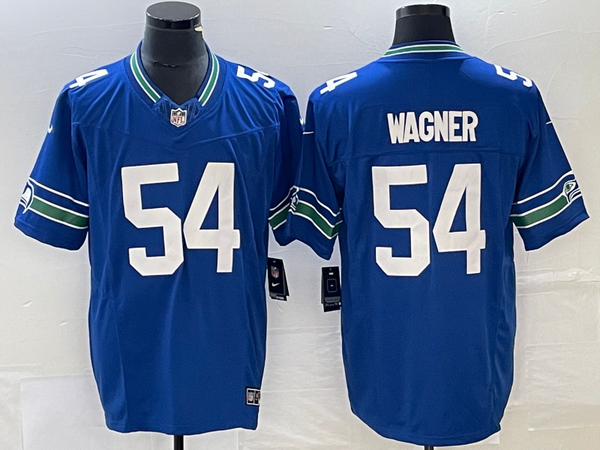 Men's Seattle Seahawks Bobby Wagner #54 Royal Throwback Legend Player Jersey