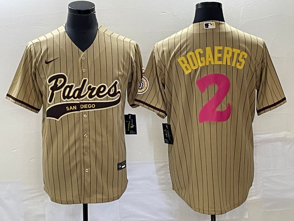 Men's San Diego Padres Xander Bogaerts #2 Tan Replica Player Jersey Joint Edition