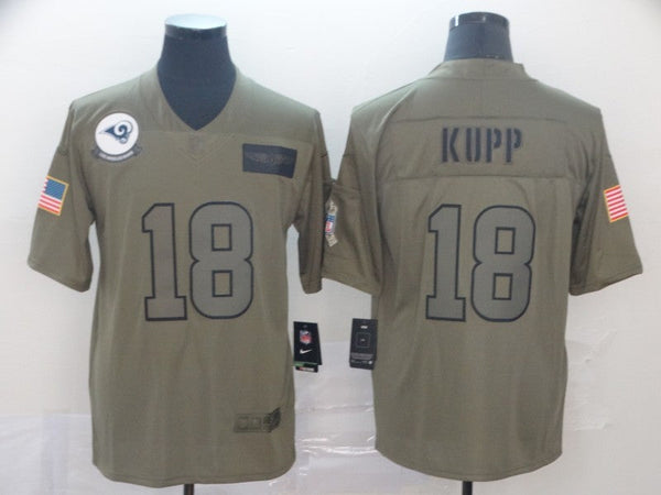 Men's Los Angeles Rams Cooper Kupp #18 Brown Game Jersey