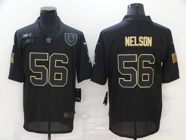 Men's Indianapolis Colts Quenton Nelson #56 Black Game Jersey