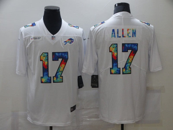 Men's Buffalo Bills Josh Allen #17 White Player Game Jersey