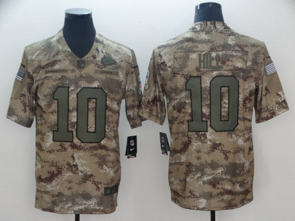 Men's Kansas City Chiefs Tyreek Hill #10 Camouflage Game Jersey