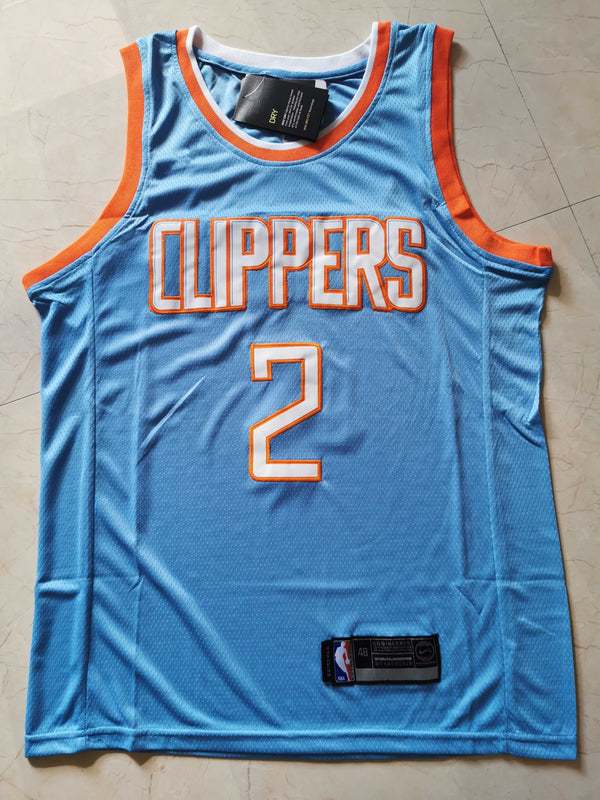 Men's LA Clippers Kawhi Leonard #2 Light Blue Player Jersey