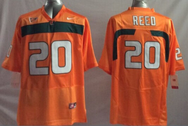 Men's Miami Hurricanes Ed Reed #20 Orange Team Football Jersey