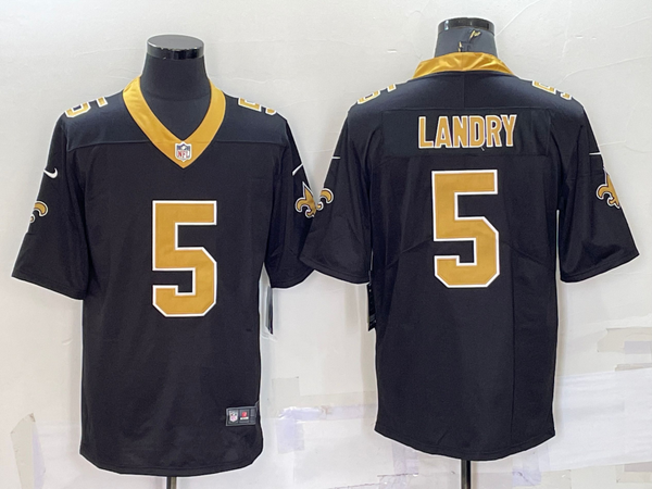 Men's New Orleans Saints Jarvis Landry #5 Black Game Jersey