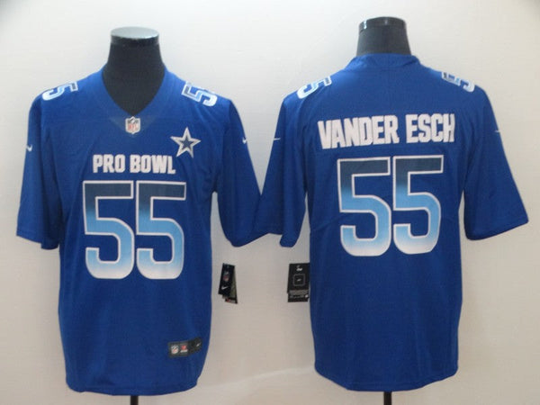 Men's Dallas Cowboys Leighton Vander Esch #55 Blue All Star Game Jersey