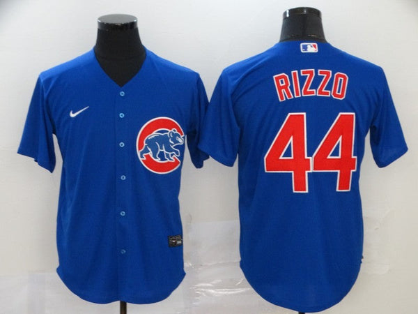 Men's Chicago Cubs Anthony Rizzo #44 Blue Replica Baseball Jersey