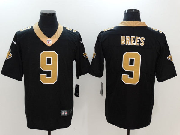 Men's New Orleans Saints #9 Drew Brees Black Team Jersey