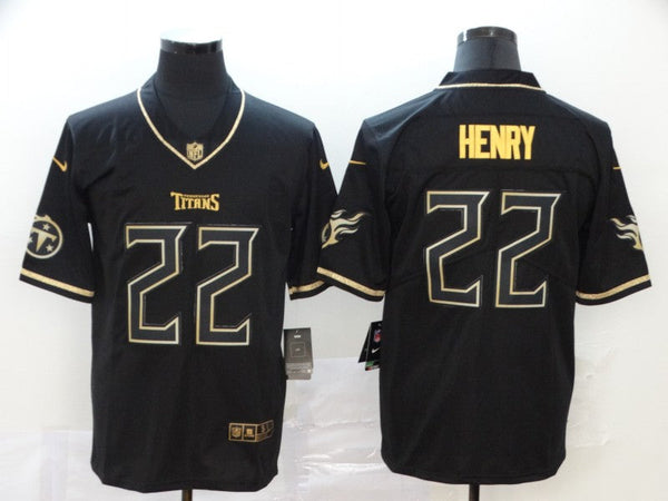 Men's Tennessee Titans Derrick Henry #22 Black Game Jersey