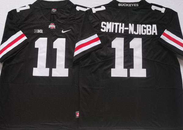 Men's Ohio State Buckeyes Jaxon Smith-Njigba #11 Black Player Game Jersey