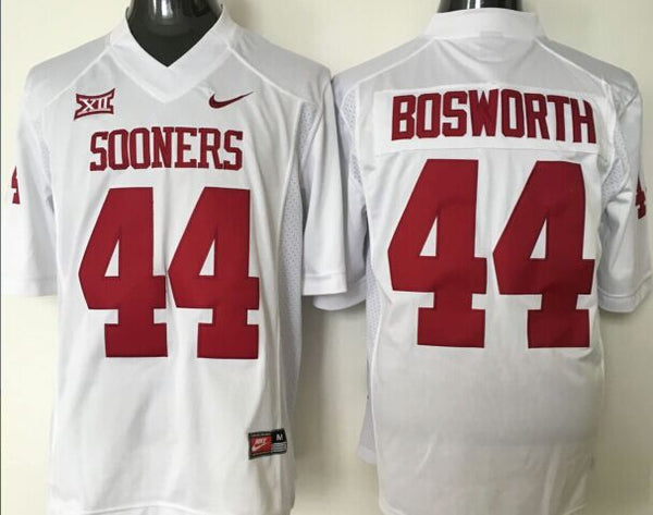 Men's Oklahoma Sooners Brian Bosworth #44 White Player Jersey