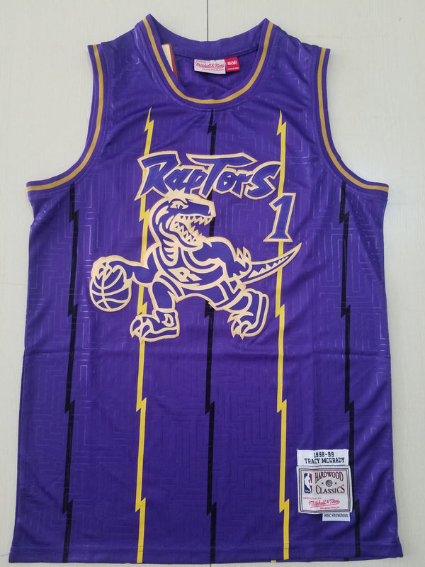 Men's Toronto Raptors Tracy McGrady 1998-99 Purple Hardwood Classics Swingman Jersey