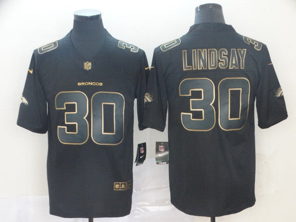 Men's Denver Broncos #30 Phillip Lindsay Black Game Jersey