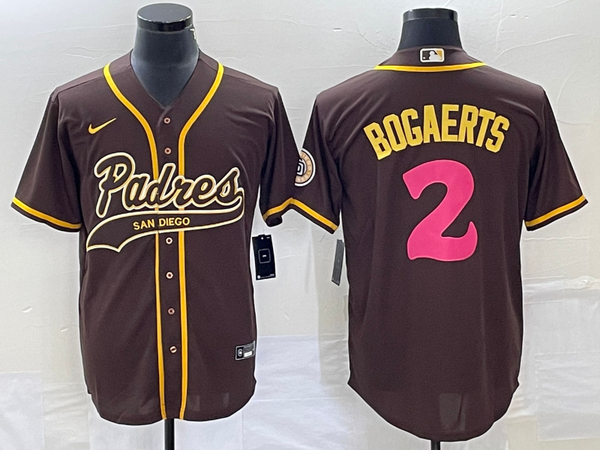 Men's San Diego Padres Xander Bogaerts #2 Brown Replica Player Jersey Joint Edition