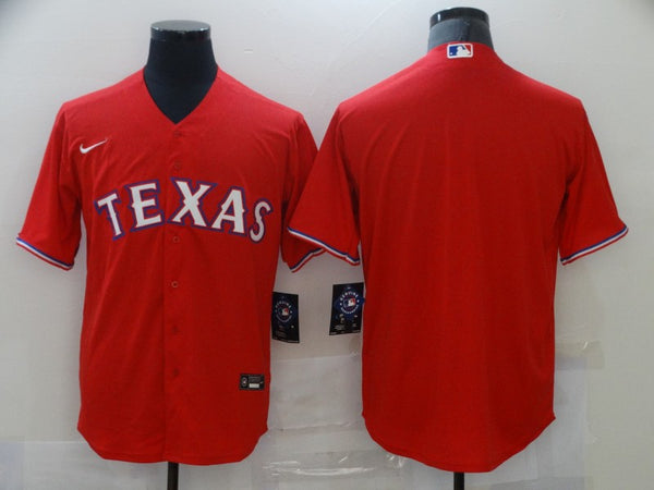 Men's Texas Rangers Red Replica Blank Jersey