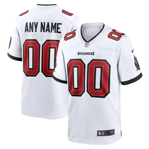 Custom Tampa Bay Buccaneers White Game Jersey