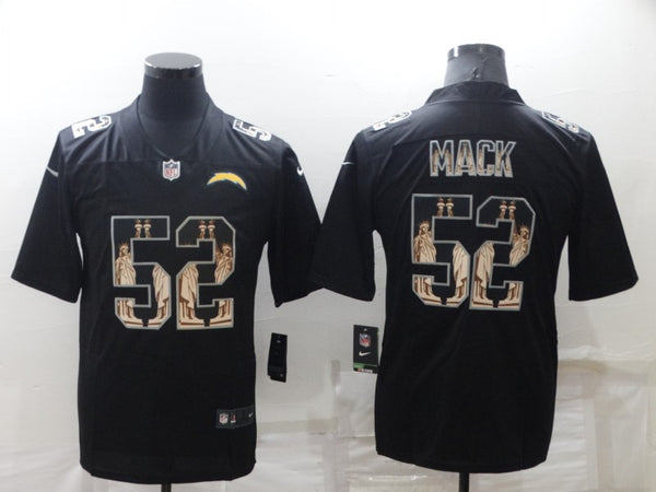 Men's Los Angeles Chargers Khalil Mack #52 Black Team Game Jersey