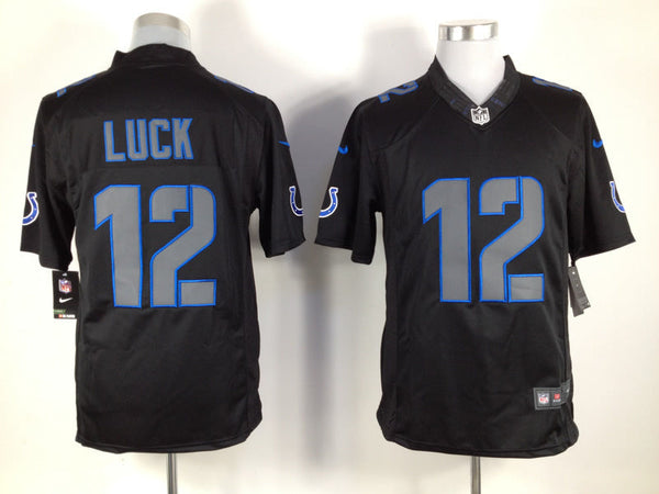 Men's Indianapolis Colts Andrew Luck #12 Black Game Jersey