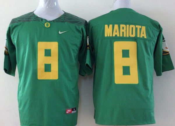 Men's Oregon Ducks Marcus Mariota #8 Green Team Replica Jersey