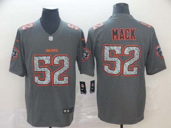 Men's Chicago Bears #52 Khalil Mack Gray Game Jersey