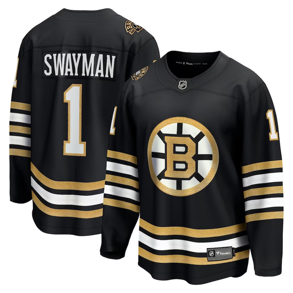 Men's Boston Bruins Jeremy Swayman #1 Black Replica Jersey