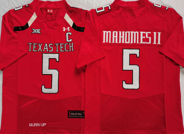 Men's Texas Longhorns Patrick Mahomes #5 Red Replica Team Jersey