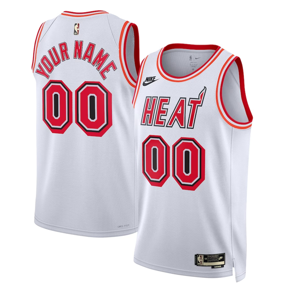 Men's Miami Heat White 2022/23 Custom Swingman Jersey - Classic Edition