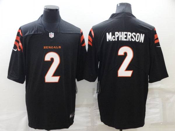 Men's Cincinnati Bengals Evan McPherson #2 Black Game Jersey