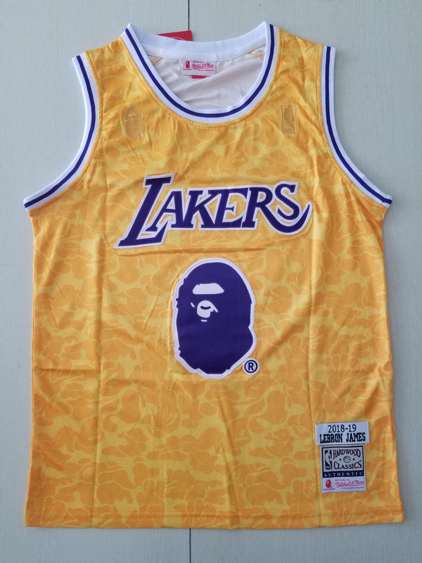 Men's Los Angeles Lakers LeBron James #23 NBA Orange Swingman Jersey