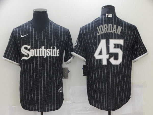 Men's Chicago White Sox Michael Jordan #45 Black Stitched Jersey