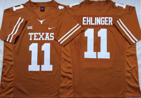 Men's Texas Longhorns Sam Ehlinger #11 Orange Replica Team Jersey