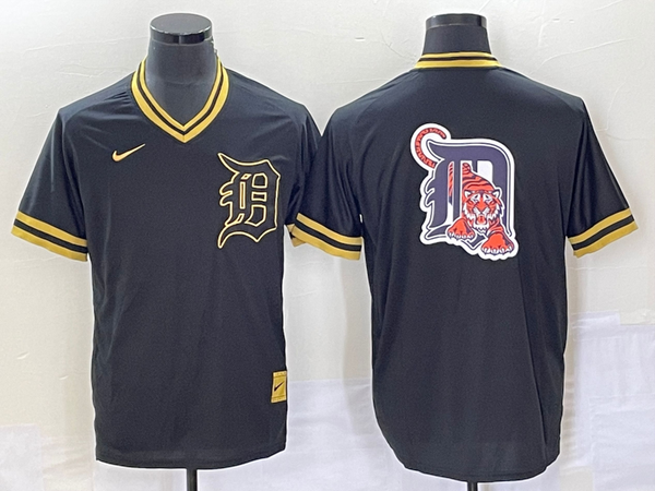 Men's Detroit Tigers Black Replica Team Jersey