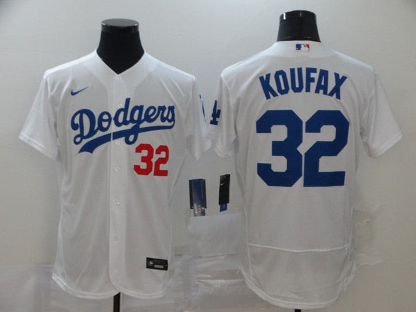 Men's Los Angeles Dodgers Sandy Koufax #32 White Replica Baseball Jersey