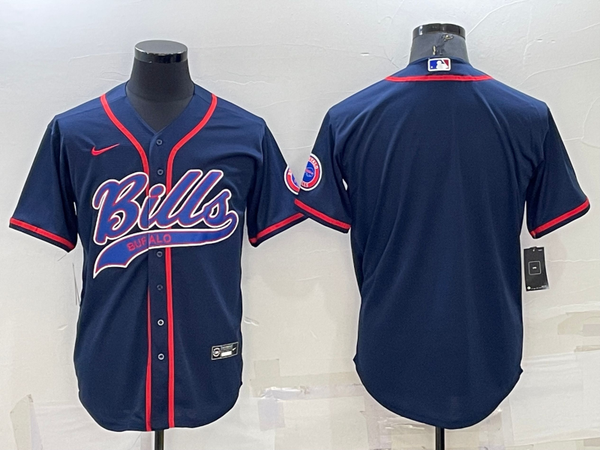 Men's Buffalo Bills Navy Blank Jersey