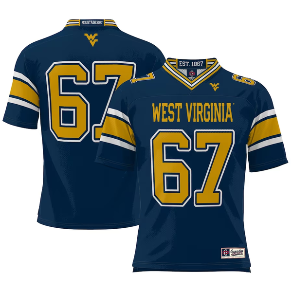 Men's West Virginia Mountaineers Youth GameDay Greats #1 Navy Football Jersey