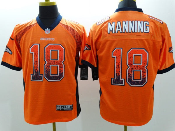 Men's Denver Broncos Peyton Manning #18 Orange Game Jersey