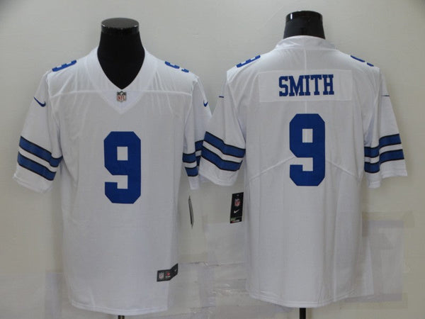 Men's Dallas Cowboys Emmitt Smith #9 White Custom Game Jersey