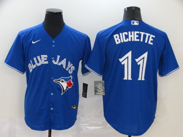 Men's Toronto Blue Jays Bo Bichette #11 Blue Replica Baseball Jersey