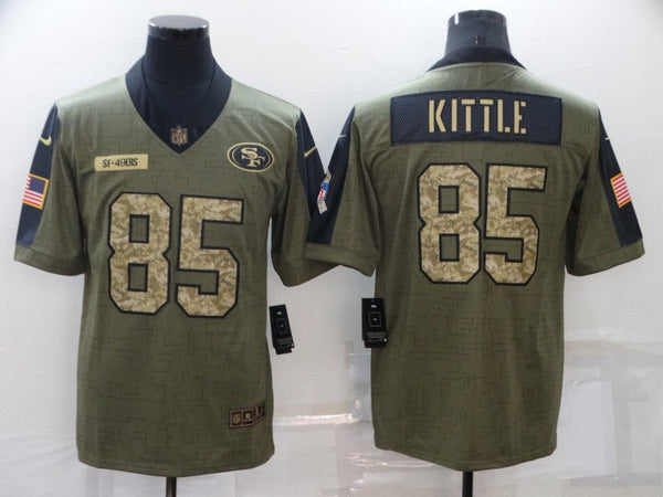 Men's San Francisco 49ers George Kittle #85 Brown Authentic Game Jersey